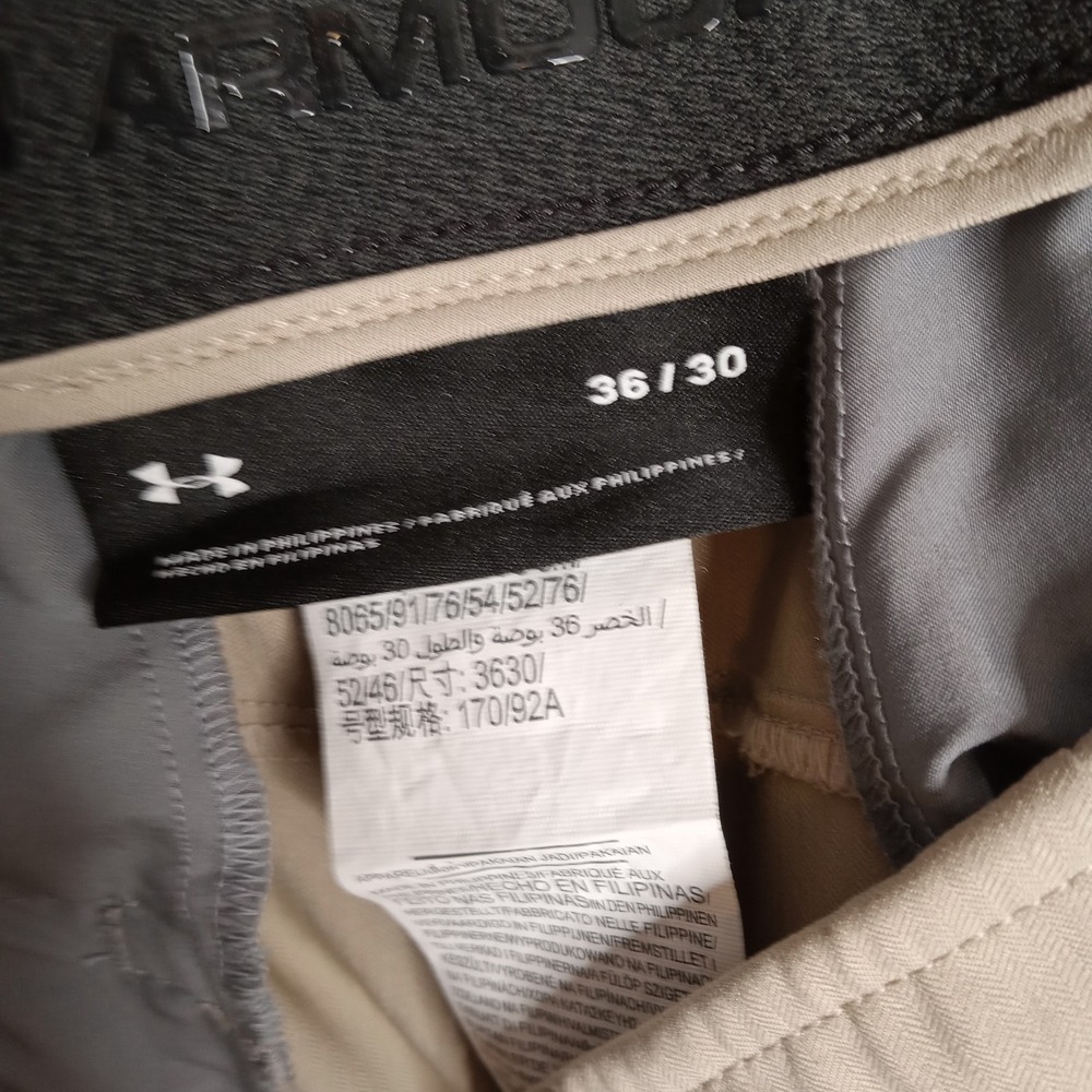 Under Armour Men's Golf Pants Performance Stretch Size 36x30 Khaki - Picture 3 of 6